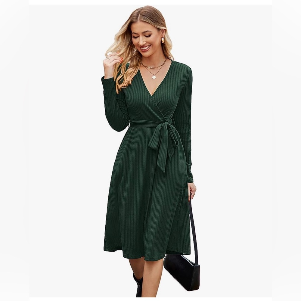 NWT New shows, XXL, Dark green, Long sleeve sweater dress